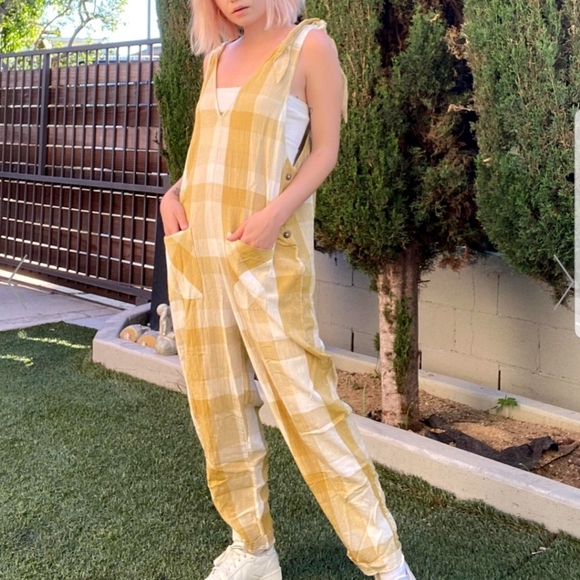 SOLD New $98 Gingham Jumpsuit by Free People - Picture 3 of 5